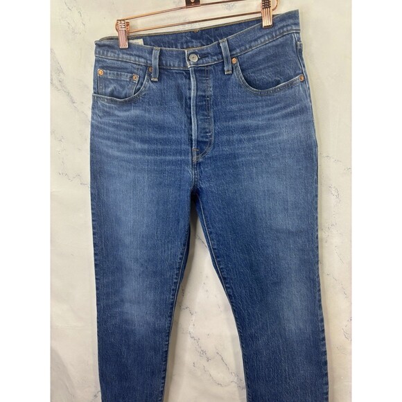 Levi's 501 Premium Original High Rise Button Fly Denim Jeans Womens 29 Retro - Picture 14 of 16